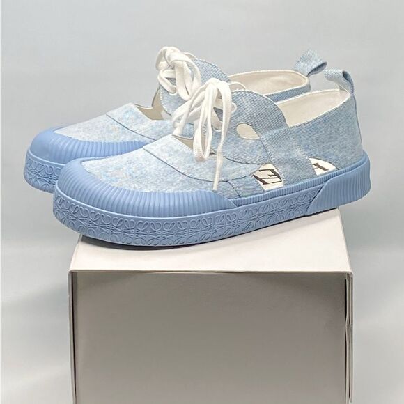 Loewe Cut-Out Platform Denim Sneakers size 39 - Picture 12 of 14